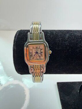 Vintage Cardinal Quartz Bangle Watch – Two-Tone Bracelet Style